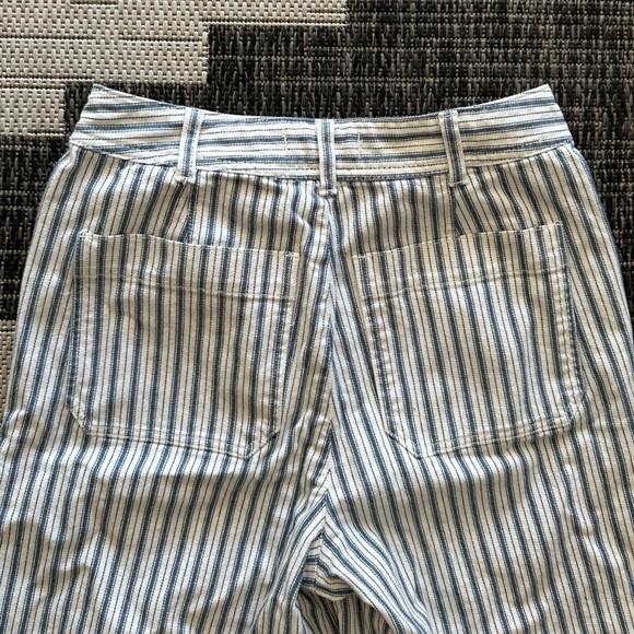 Madewell Emmet Indigo Wide Leg Crop Striped jean, 28 - Picture 2 of 10